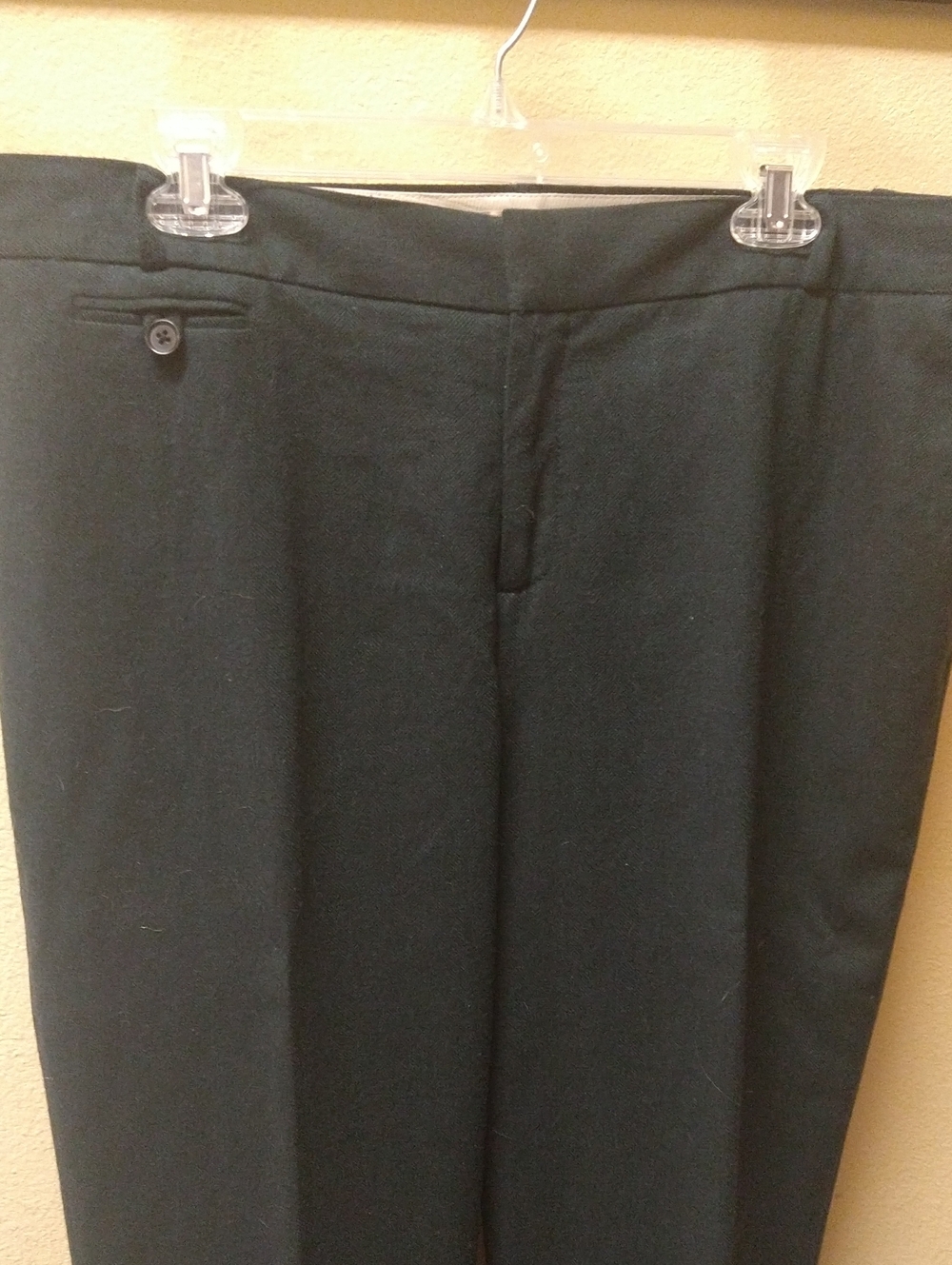 Banana Republic Dark Green Herringbone Trousers